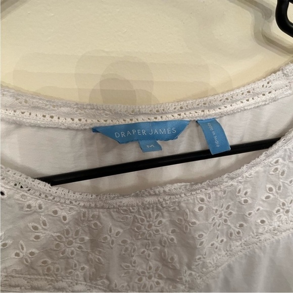 Draper James Eyelet White Blouse M - Picture 3 of 4
